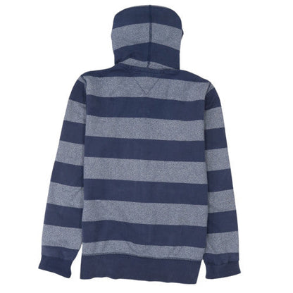 Tommy Hilfiger Men's Blue Striped Full Zip Hoodie Size L