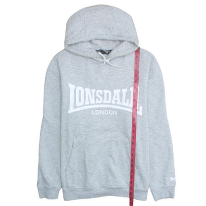 Lonsdale Mens Grey XL Pullover Hoodie Sports Fleece Sweatshirt
