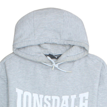 Lonsdale Mens Grey XL Pullover Hoodie Sports Fleece Sweatshirt
