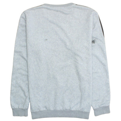 Adidas Mens Grey Pullover Sweatshirt L Crew Neck Fleece Sports Top