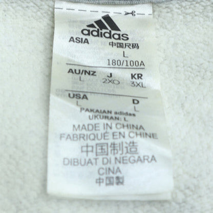 Adidas Mens Grey Pullover Sweatshirt L Crew Neck Fleece Sports Top