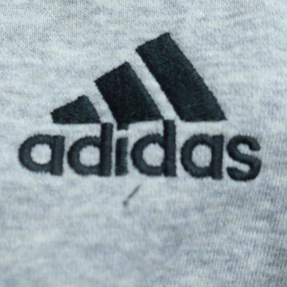 Adidas Mens Grey Pullover Sweatshirt L Crew Neck Fleece Sports Top