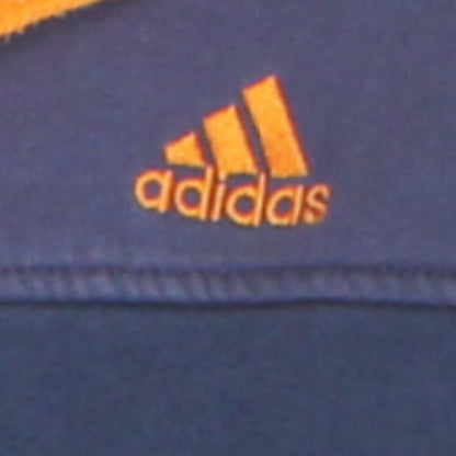 Adidas Men Blue Orange Full Zip Hooded Sweatshirt Size M