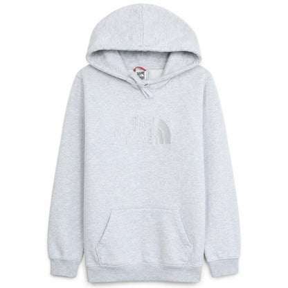 The North Face Unisex Grey Pullover Hoodie L Fleece Cotton Blend