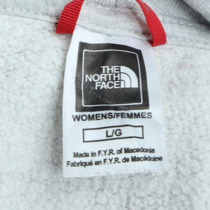 The North Face Unisex Grey Pullover Hoodie L Fleece Cotton Blend