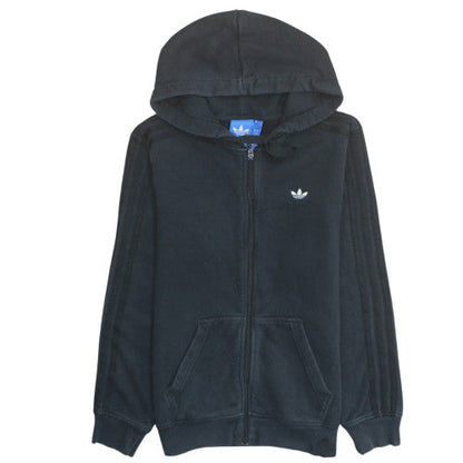 Adidas Mens Black Full Zip Hoodie Size S Classic Hooded Sweatshirt