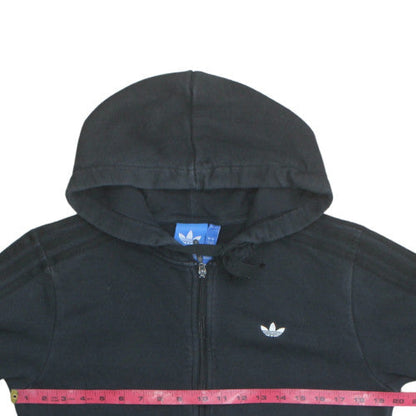Adidas Mens Black Full Zip Hoodie Size S Classic Hooded Sweatshirt