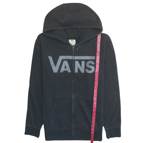 Vans Mens Black Full Zip Hoodie Medium Skate Graphic Hooded Sweatshirt