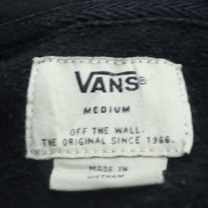 Vans Mens Black Full Zip Hoodie Medium Skate Graphic Hooded Sweatshirt
