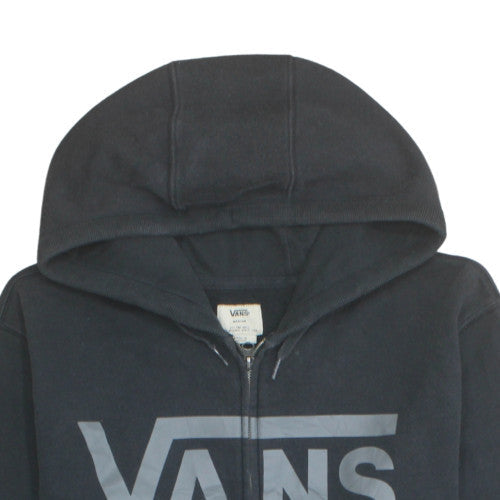 Vans Mens Black Full Zip Hoodie Medium Skate Graphic Hooded Sweatshirt