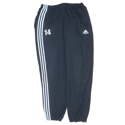 Adidas Men's Black Track Pants L Regular Fit Elastic Waist Activewear