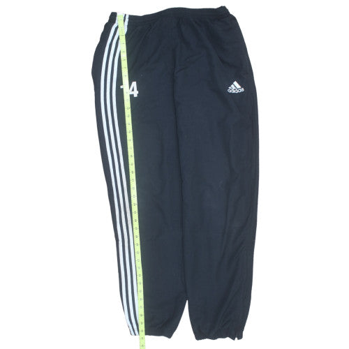 Adidas Men's Black Track Pants L Regular Fit Elastic Waist Activewear