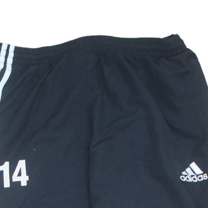 Adidas Men's Black Track Pants L Regular Fit Elastic Waist Activewear