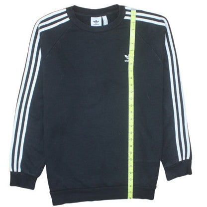 Adidas Men Black Crew Neck Pullover Sweatshirt M Sports Fleece