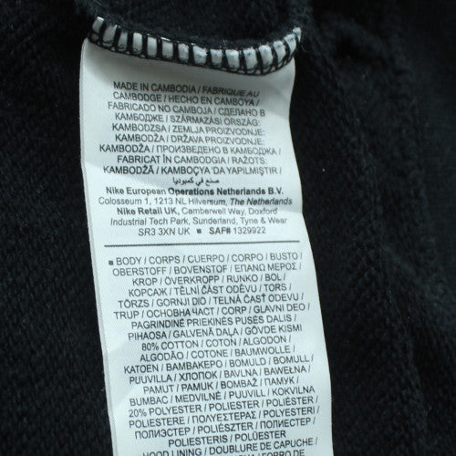 Nike Womens Black Pullover Hoodie Medium Cotton Blend Activewear