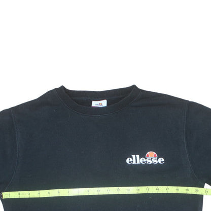 Ellesse Womens Black Crew Neck Pullover Sweatshirt UK 12