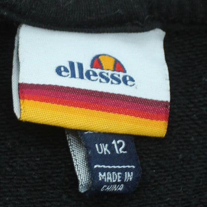 Ellesse Womens Black Crew Neck Pullover Sweatshirt UK 12