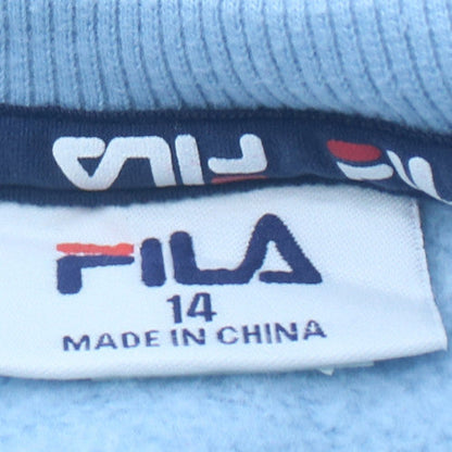 FILA Boys Blue Logo Crew Neck Sweatshirt Size 14 Years Cotton Blend