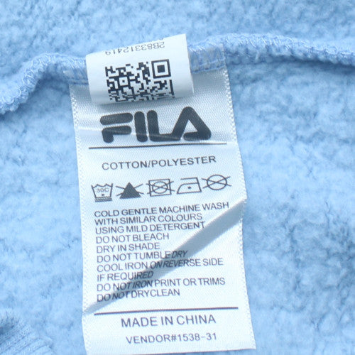 FILA Boys Blue Logo Crew Neck Sweatshirt Size 14 Years Cotton Blend