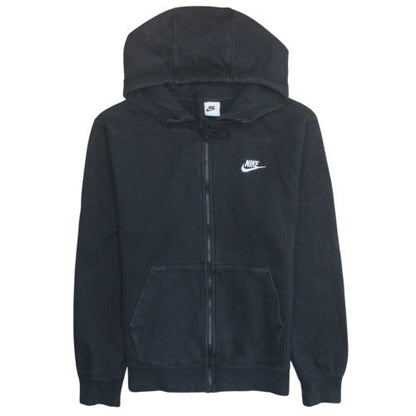 Nike Womens Black Full Zip Hoodie Small Hooded Sweatshirt