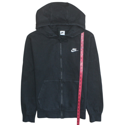 Nike Womens Black Full Zip Hoodie Small Hooded Sweatshirt