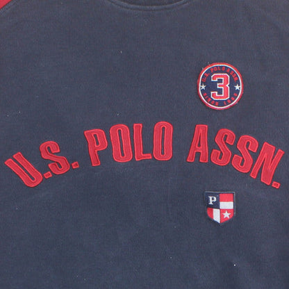 U.S. Polo Assn. Men's Navy & Red Long Sleeve Sweatshirt 2XL Cotton