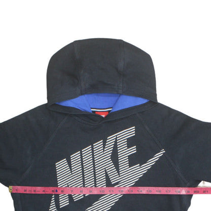 Nike Womens Black XL Pullover Hoodie Cotton Blend Casual Sweatshirt