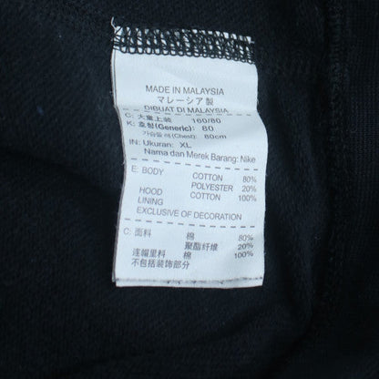 Nike Womens Black XL Pullover Hoodie Cotton Blend Casual Sweatshirt