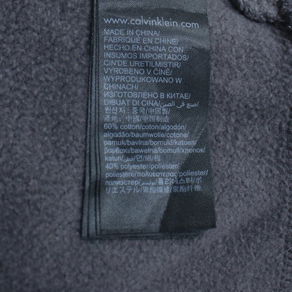 Calvin Klein Boys Grey Cotton Blend Crew Neck Pullover Sweatshirt L