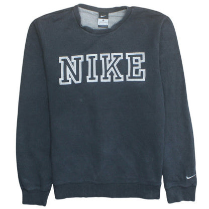 Nike Womens Black Cotton Blend Pullover Sweatshirt M