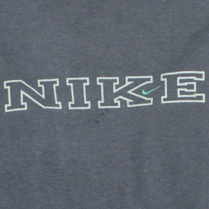 Nike Women's Grey Pullover Sweatshirt L Classic Logo Crew Neck