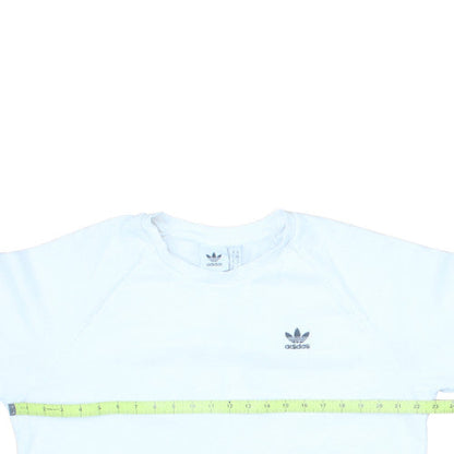 adidas Men's White Pullover Crew Neck Sweatshirt M