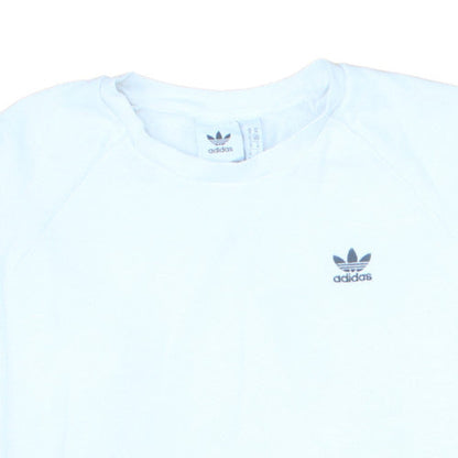adidas Men's White Pullover Crew Neck Sweatshirt M