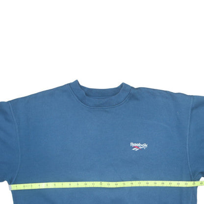 Reebok Men's Blue Pullover Sweatshirt M Crew Neck Vintage Sportswear
