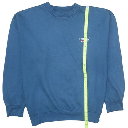 Reebok Men's Blue Pullover Sweatshirt M Crew Neck Vintage Sportswear