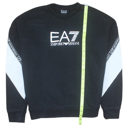 Emporio Armani EA7 Men's Black Crew Neck Sweatshirt Large