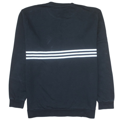 Adidas Mens Black Crew Neck Logo Sweatshirt Size L