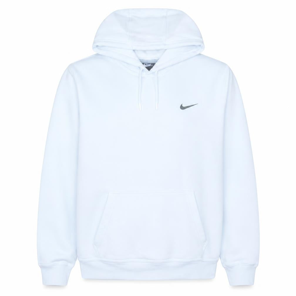 Nike Men's White Pullover Hoodie L Hooded Fleece Sweatshirt