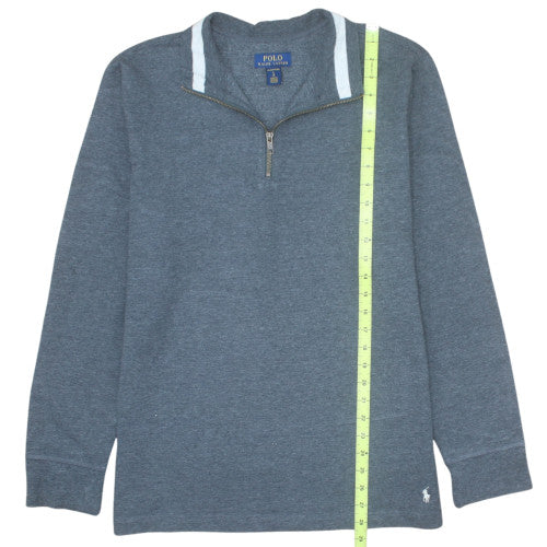 Ralph Lauren Men's Blue 1/4 Zip Sweatshirt Size L