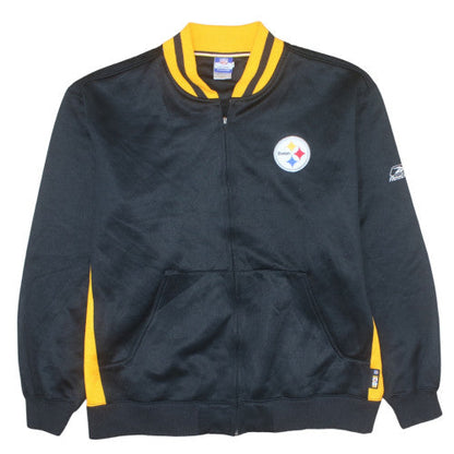 Reebok NFL Team Apparel Men's Black XL Varsity Jacket Steelers Logo