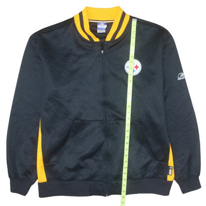Reebok NFL Team Apparel Men's Black XL Varsity Jacket Steelers Logo