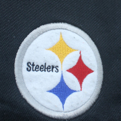 Reebok NFL Team Apparel Men's Black XL Varsity Jacket Steelers Logo