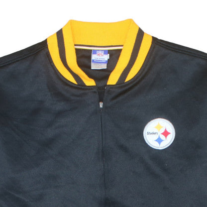 Reebok NFL Team Apparel Men's Black XL Varsity Jacket Steelers Logo