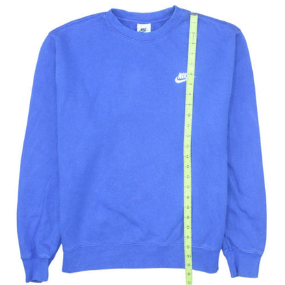 Nike Men's Blue Crew Neck Fleece Sweatshirt M Pullover