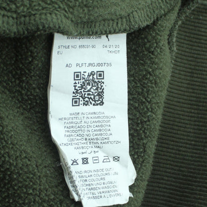 Puma Men's Green 2XL Pullover Hoodie with Logo Print
