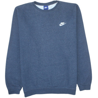 Nike Men's Blue Crew Neck Fleece Sweatshirt Size M