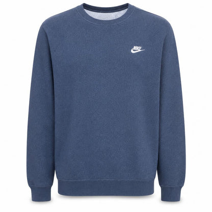 Nike Men's Blue Crew Neck Fleece Sweatshirt Size M