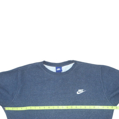 Nike Men's Blue Crew Neck Fleece Sweatshirt Size M