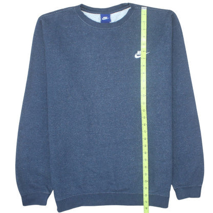 Nike Men's Blue Crew Neck Fleece Sweatshirt Size M