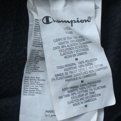 Champion Mens Black Neon Pullover Sweatshirt Medium Fleece Logo